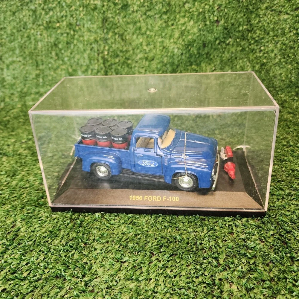 Vintage 1998 Road Champs 1956 FORD F-100 PU Blue Diecast 4.5